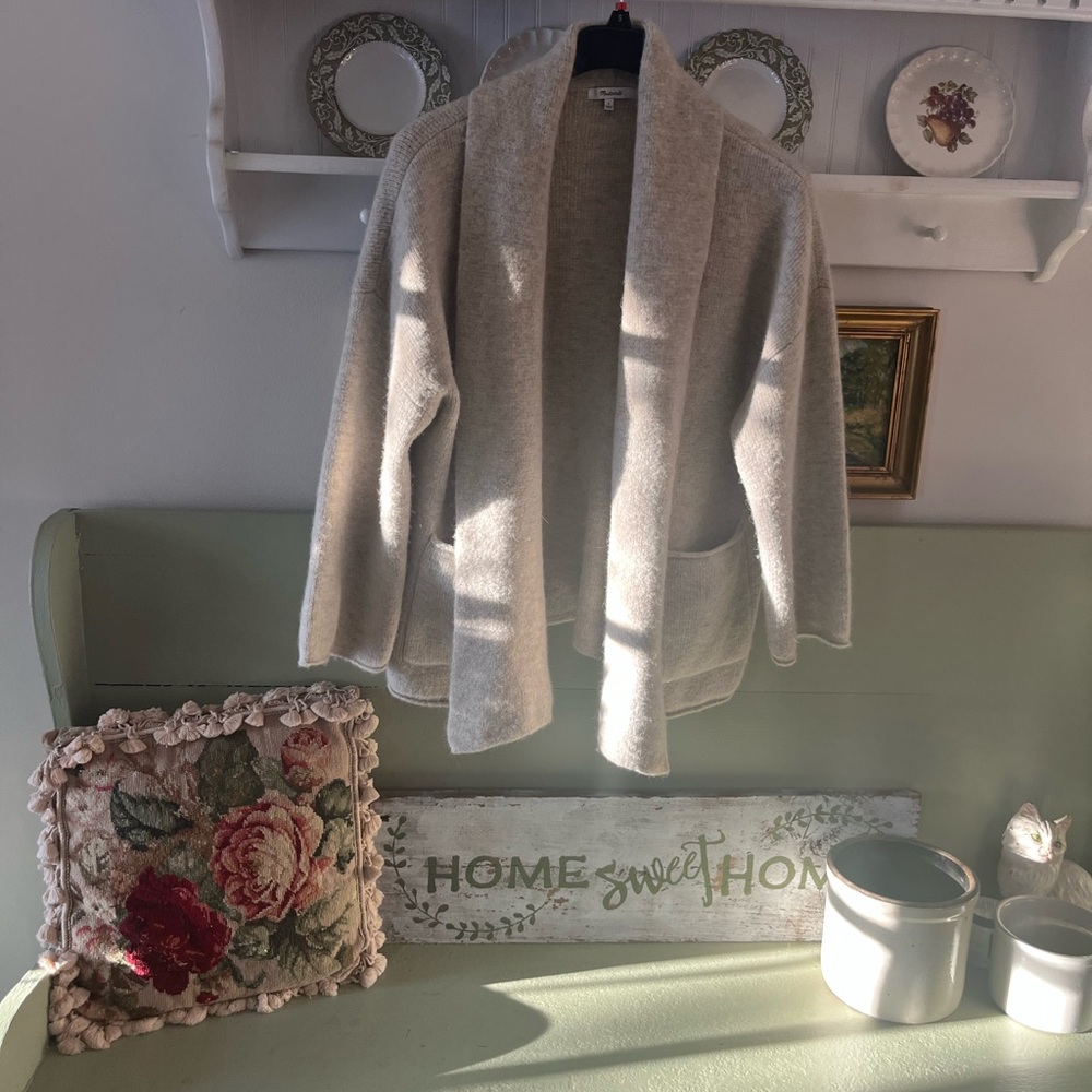 Madewell Mclean Shawl collar Beige Cardigan Sweater